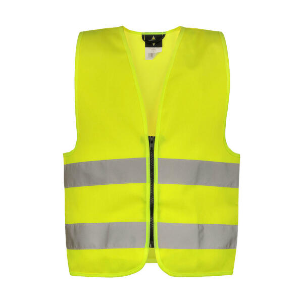 Safety Zipper Vest for Kids "Aalborg" - Yellow - 2XS
