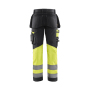 High Vis werkbroek met stretch en gereedschapszakken