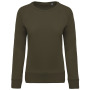 Damessweater BIO ronde hals raglanmouwen Mossy Green XS