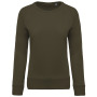 Damessweater BIO ronde hals raglanmouwen Mossy Green M