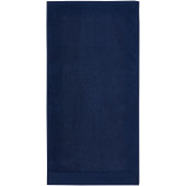 Nora 550 g/m² håndklæde i bomuld 50x100 cm - Marineblå