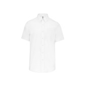 Heren non-iron micro sergé overhemd korte mouwen White 3XL