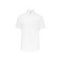 Heren non-iron micro sergé overhemd korte mouwen White XXL