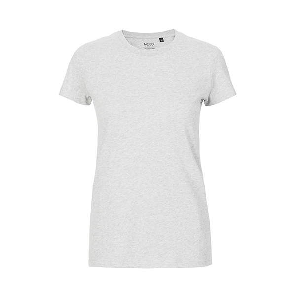 Neutral ladies fitted t-shirt-Ash-Grey-XS
