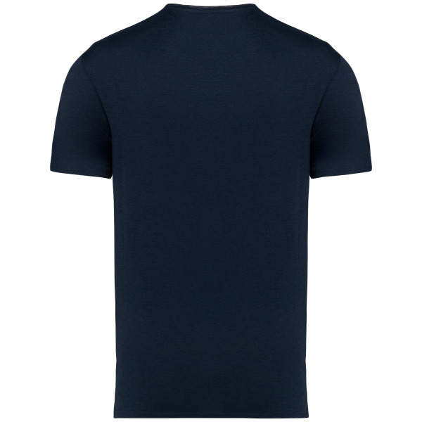 Slub heren T-shirt met onafgewerkte randen Navy Blue M