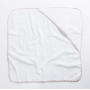 Po Hooded Baby Towel - White/Baby Pink - One Size