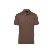PM 6 Men's Workwear Polo Shirt Modern-Flair, from Sustainable Material , 51% GRS Certified Recycled Polyester / 47% Conventional Cotton / 2% Conventional Elastane - light brown - 2XL