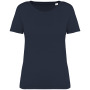 Afgewassen dames T-shirt Washed Navy Blue S