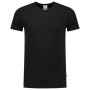 T-shirt Elastaan Fitted V Hals 101012 Black XS