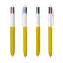 BIC® 4 Colours Wood Style with Lanyard 4 Colours Wood BP LP Yellow_UP white_RI white
