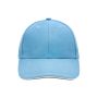 MB024 6 Panel Sandwich Cap - light-blue/white - one size