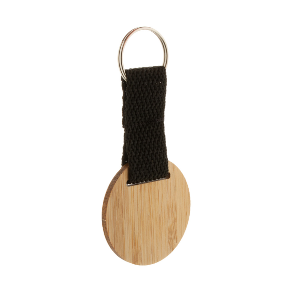 Stropp - bamboe sleutelhanger, rond