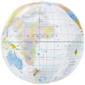 Globe wereldbol strandbal - Transparant