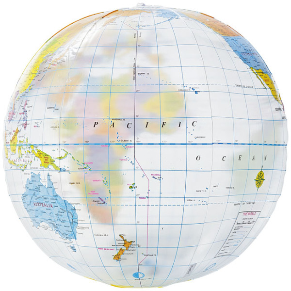 Globe wereldbol strandbal - Transparant