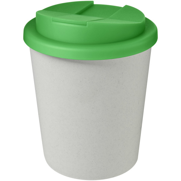 Americano® Espresso Eco 250 ml recycled tumbler with spill-proof lid - White/Green