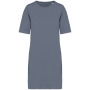 Ecologische verwassen T-shirtjurk Washed Mineral Grey XL