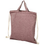 Pheebs 150 g/m² recycled drawstring bag 6L - Heather maroon