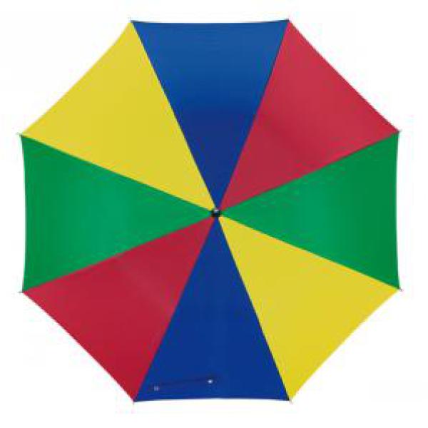 Automatisch te openen paraplu DISCO blauw, geel, groen, rood