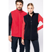 Ecologische uniseks bodywarmer van microfleece