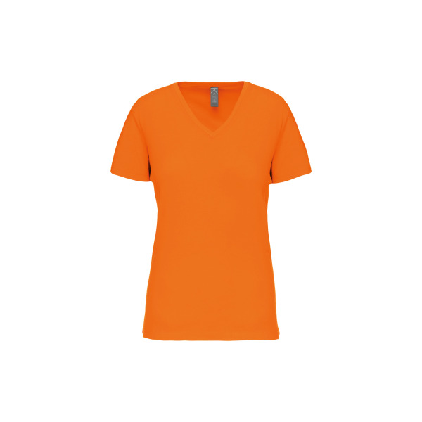 Dames-t-shirt BIO150 V-hals Orange M