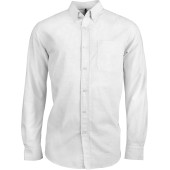 Heren Oxford overhemd lange mouwen White 3XL