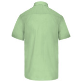 Overhemd in onderhoudsvriendelijk polykatoen-popeline korte mouwen heren Pistachio Green XS
