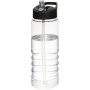 H2O Active® Treble 750 ml sportfles met tuitdeksel - Transparant/Zwart