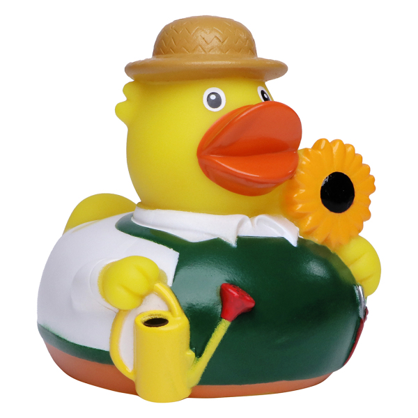 Squeaky duck gardener