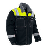 1179 Winter jacket zwart/geel s