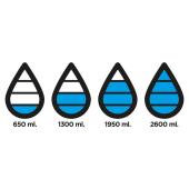 Aqua hydratatie RVS fles, zwart, blauw