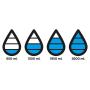 Aqua hydration tracking bottle, black, blue
