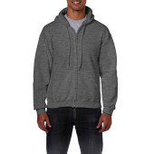 Gildan Sweater Hooded Full Zip HeavyBlend for him 105 dark chocolate XXL