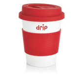 PLA kaffekop, rød, hvid