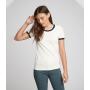 Apparel Unisex Cotton Ringer T-Shirt, White/Black, XS, Next Level