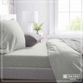 T1-FS100 Fitted sheet Single beds - Light Grey