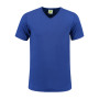 L&S T-shirt V-neck cot/elast SS for him Royal Blue S