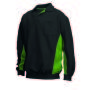 Polosweater Bicolor Borstzak 302001 Black-Lime 5XL