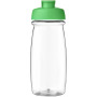 H2O Active® Pulse 600 ml flip lid sport bottle - Transparent/Green