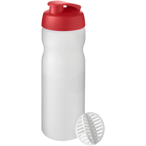 Baseline Plus 650 ml shaker bottle - Red/Frosted clear