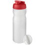 Baseline® Plus 650 ml sportfles met shaker bal - Rood/Frosted transparant