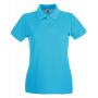 FOTL Lady-Fit Premium Polo, Azure Blue, XL