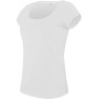Dames-t-shirt korte mouwen met boothals White 3XL