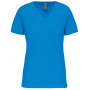 Dames-t-shirt BIO150IC V-hals Tropical Blue XS