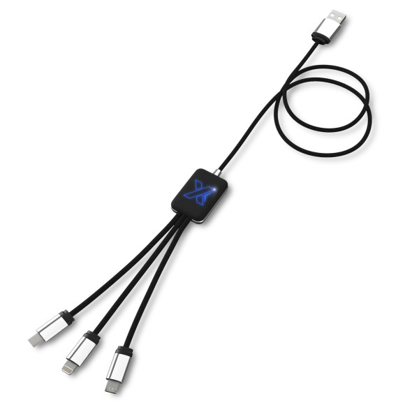 SCX.design C17 eenvoudig te gebruiken oplichtende kabel - Zwart/Blauw