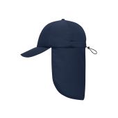 MB6243 6 Panel Cap with Neck Guard - navy - one size