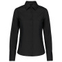 Dames non-iron blouse lange mouwen Black M