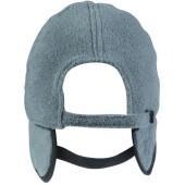 MB7510 6 Panel Fleece Cap with Earflaps - grey - one size