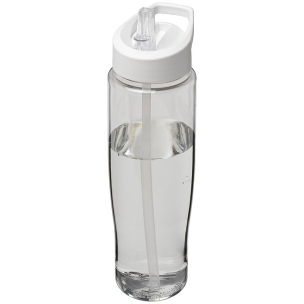 H2O Active® Tempo 700 ml sportfles met fliptuitdeksel - Transparant/Wit
