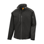 Ripstop Softshell Work Jacket - Black/Black - 4XL
