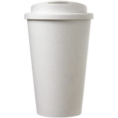 Americano® Recycled 350 ml geïsoleerde beker - Wit/Zwart